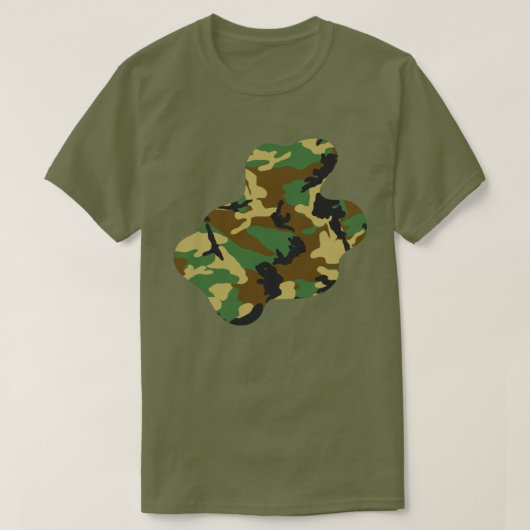 T-shirt Woodland Camo Motif Paint Splat v3 (Design devant)