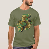T-shirt Woodland Camo Motif Paint Splat v3 (Devant)