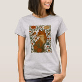 T-shirt Woodland Grace Fox Motif in Bloom (Devant)