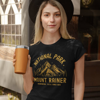 T-shirt Woodland Scenery of Mount Rainier National Park