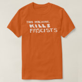 T-shirt Woody Guthrie Cette Machine Tue Les Fascistes Folk (Design devant)