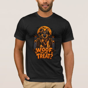 T-shirt Woof Or Treat Berger Allemand Halloween Chien Drôl
