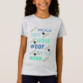 T-Shirt WOOF Tout Le Long Avec Pâtes Filles Tee (Devant)
