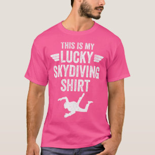 T-shirt Wooh, C'Est Mon Chanceux Parachutage Amusant De Sk