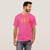 T-shirt Woony Human Cricket Evolution Funny Cricket (Devant entier)