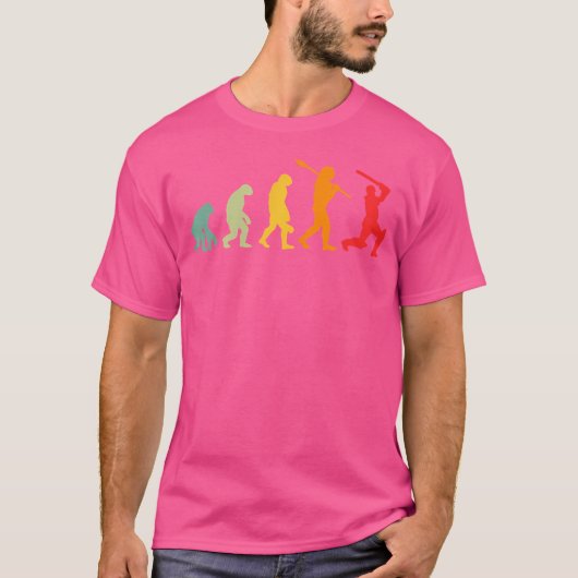 T-shirt Woony Human Cricket Evolution Funny Cricket (Devant)