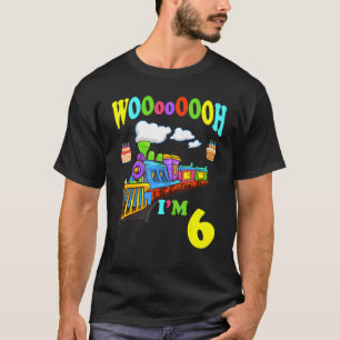 T-shirt WOOooOOOH! J'ai 6 ans Trains Amoureux des trains 6