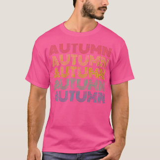 T-shirt Wordmark Wordmark Motif d'automne Nom personnalisé