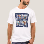 T-shirt Words For #1 Dad Father's Day Photo Collage Navy (Devant)