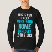 T-shirt Work From Home Flag Remote Working Employee (Devant)