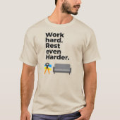 T-shirt Work Hard Rest Even Harder Minimal Quote Design (Devant)