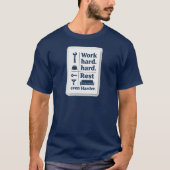 T-shirt Work Hard Rest Even Harder Minimal Worker Design (Devant)