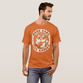 T-shirt Work Hard Rock Harder Cool Hedgehog Guitar Design  (Devant entier)