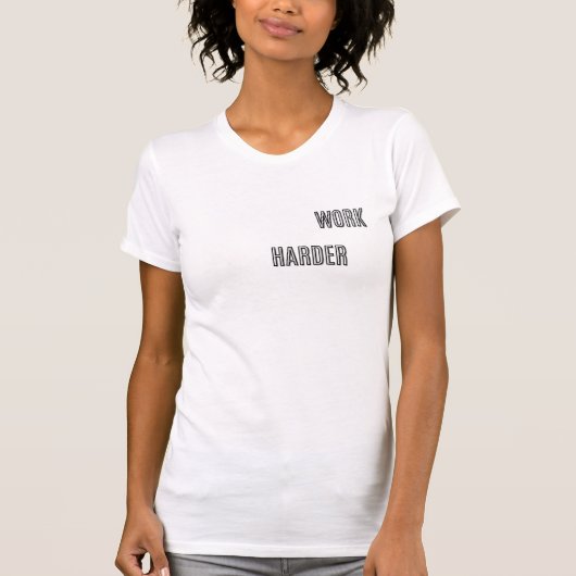 T-shirt Work Harder Gym Typography Design | Fitness Motiva (Devant)