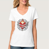 T-shirt WORK LOVE BALANCE compass design (Devant)