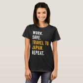 T-shirt Work Save Travel To Japan Repeat Japanese Trip Tou (Devant entier)