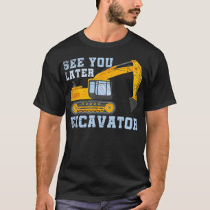 T-shirt Worker Excavateur Driver Men Boys