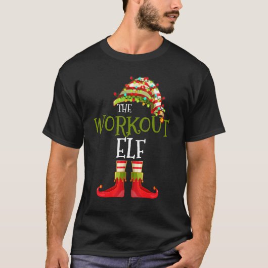 T-shirt workout Elf Group Matching Family Christmas (Devant)
