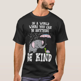T-shirt World Be Kind Elephant Trans Turtle Transgender LG