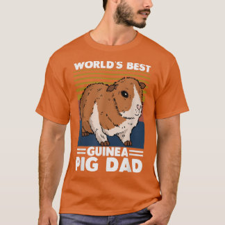 T-shirt World Best GUINEA PIG Papa mignon animal de compag