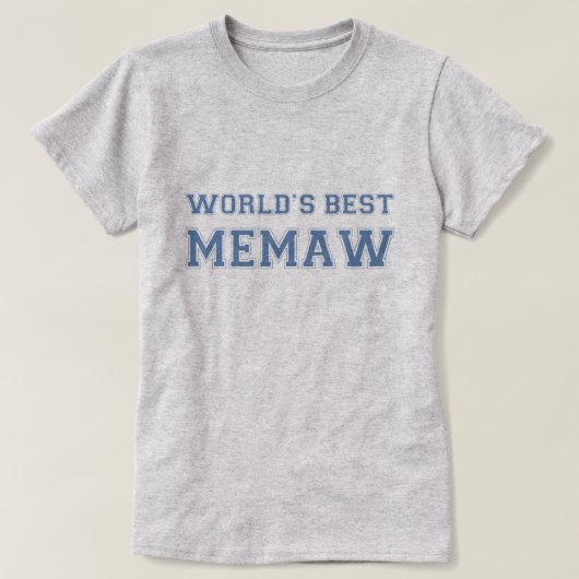 T-shirt World Best Memaw (Design devant)
