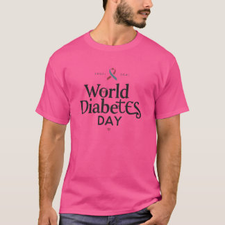 T-shirt World Diabetes Day Silhouette Vector Illustration