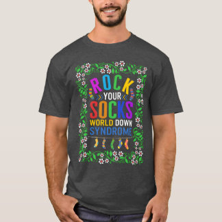T-shirt World Down Syndrome Day Rock Your Socks retro