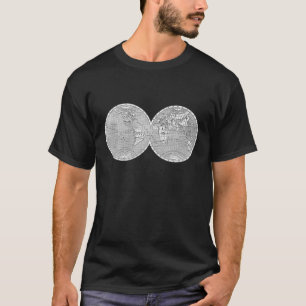 T-shirt World Map , Geography , Old Map