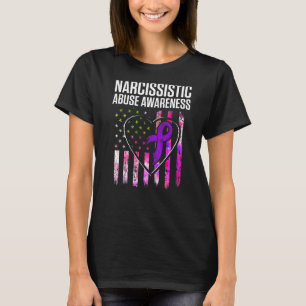 T-shirt World Narcissistic Abuse Awareness Coeur Drapeau S