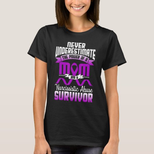 T-shirt World Narcissistic Abuse Awareness Maman Survivant (Devant)