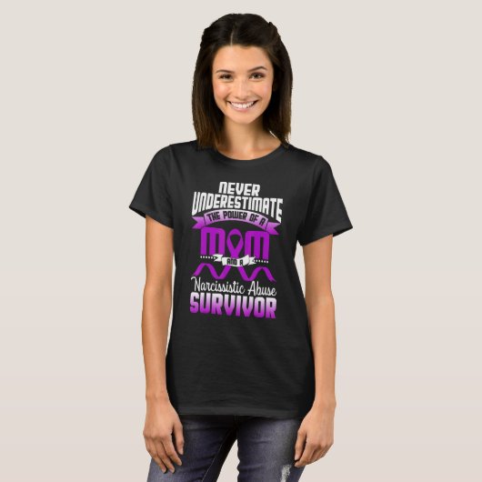T-shirt World Narcissistic Abuse Awareness Maman Survivant (Devant entier)