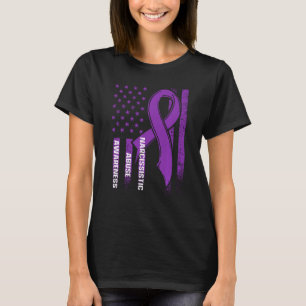 T-shirt World Narcissy Abuse Awareness Us Drapeau Survivo