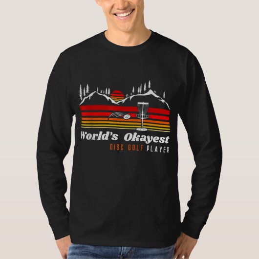 T-shirt World Okayest Disk Golf Player Funny Frisbee Vinta (Devant)