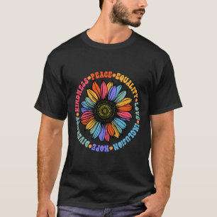 T-shirt World Peace Supporter Tournesol Floral tenue type