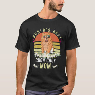 T-shirt World´S Best Chow Chow Mom Dog Mama Funny
