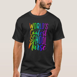 T-shirt World S Coolest École Infirmière Fun Rainbow Graph