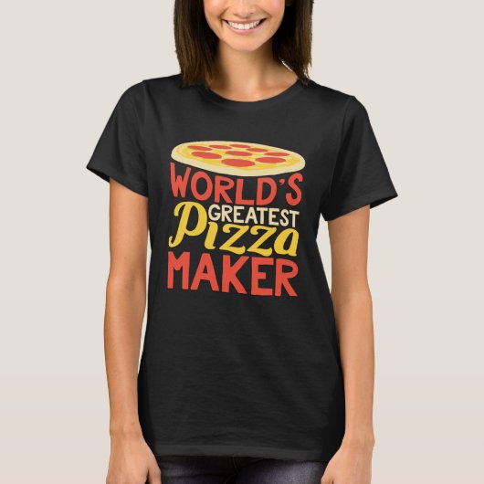 T-shirt World s largest pizza baker (Devant)