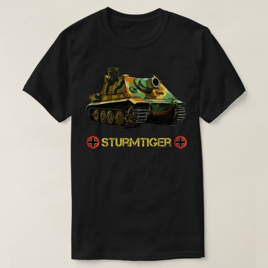 T-shirt World War 2 Allemand char Sturmtiger mémorabilia g (Design devant)