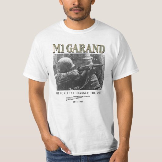 T-shirt World War 2 Weapon M1 Garand Rifle (Devant)