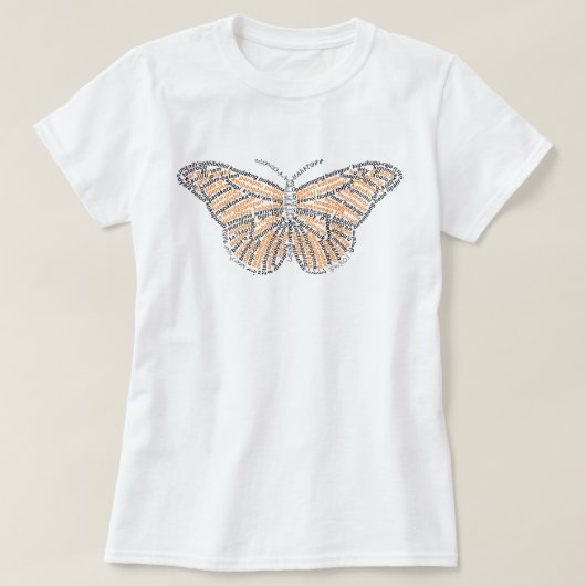 T-Shirt World Word Papillon Monarque (Design devant)