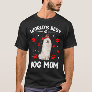 T-shirt World's Best American Eskimo Dog Mom Mother's Day