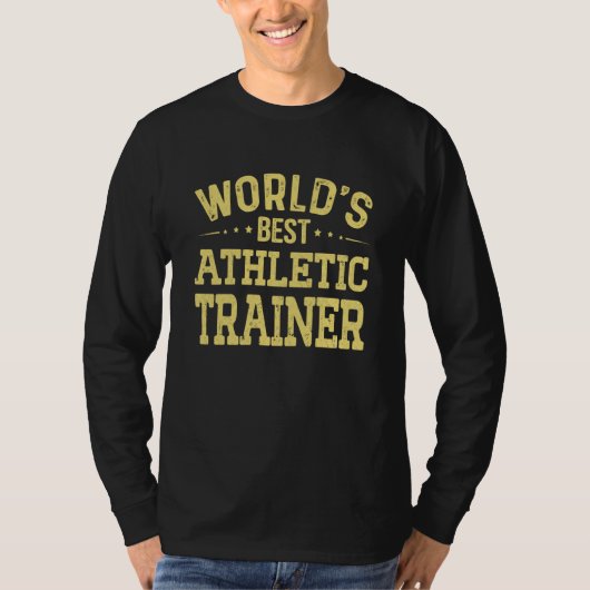 T-shirt World's Best Athletic Trainer Job Title Athletic T (Devant)