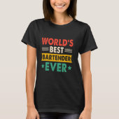 T-shirt World's Best Bartender Ever Funny Retro (Devant)