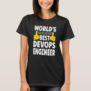 T-shirt World's Best Devops Ingénieur Titre de l'emploi De