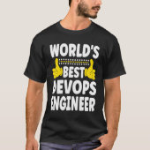 T-shirt World's Best Devops Ingénieur Titre du travail Dev (Devant)