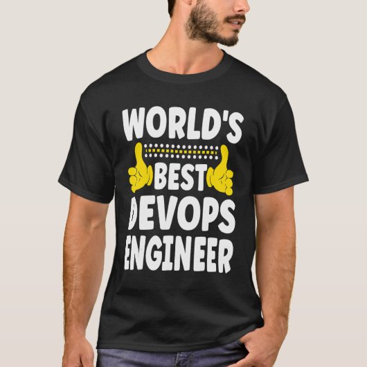 T-shirt World's Best Devops Ingénieur Titre du travail Dev (Devant)