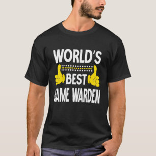 T-shirt World's Best Game Warden Job Titre Profession Game