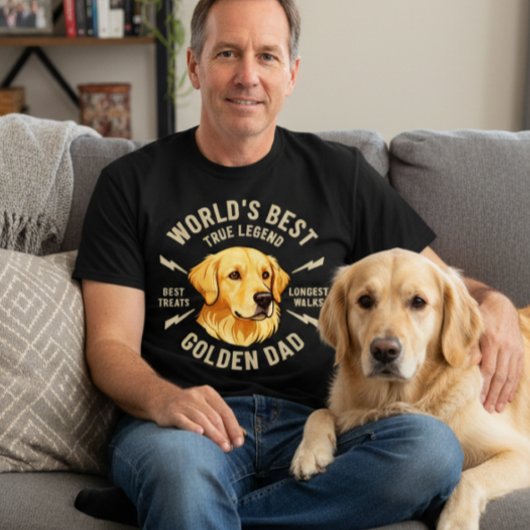 T-shirt World's Best Golden Retriever Dad