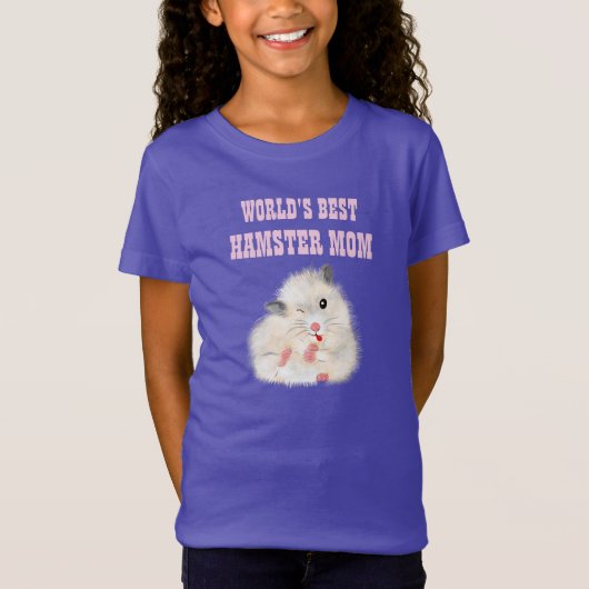 T-Shirt Worlds Best HAMSTER MOM - Love Secourt Foster Adop (Devant)