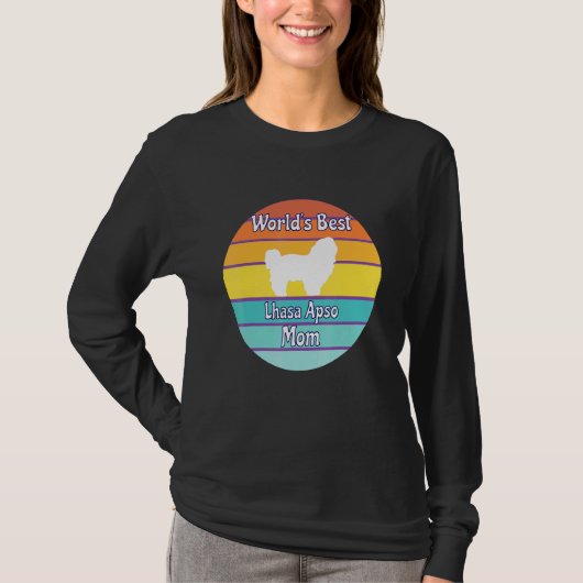 T-shirt World's Best Lhasa Apso Mom (Devant)